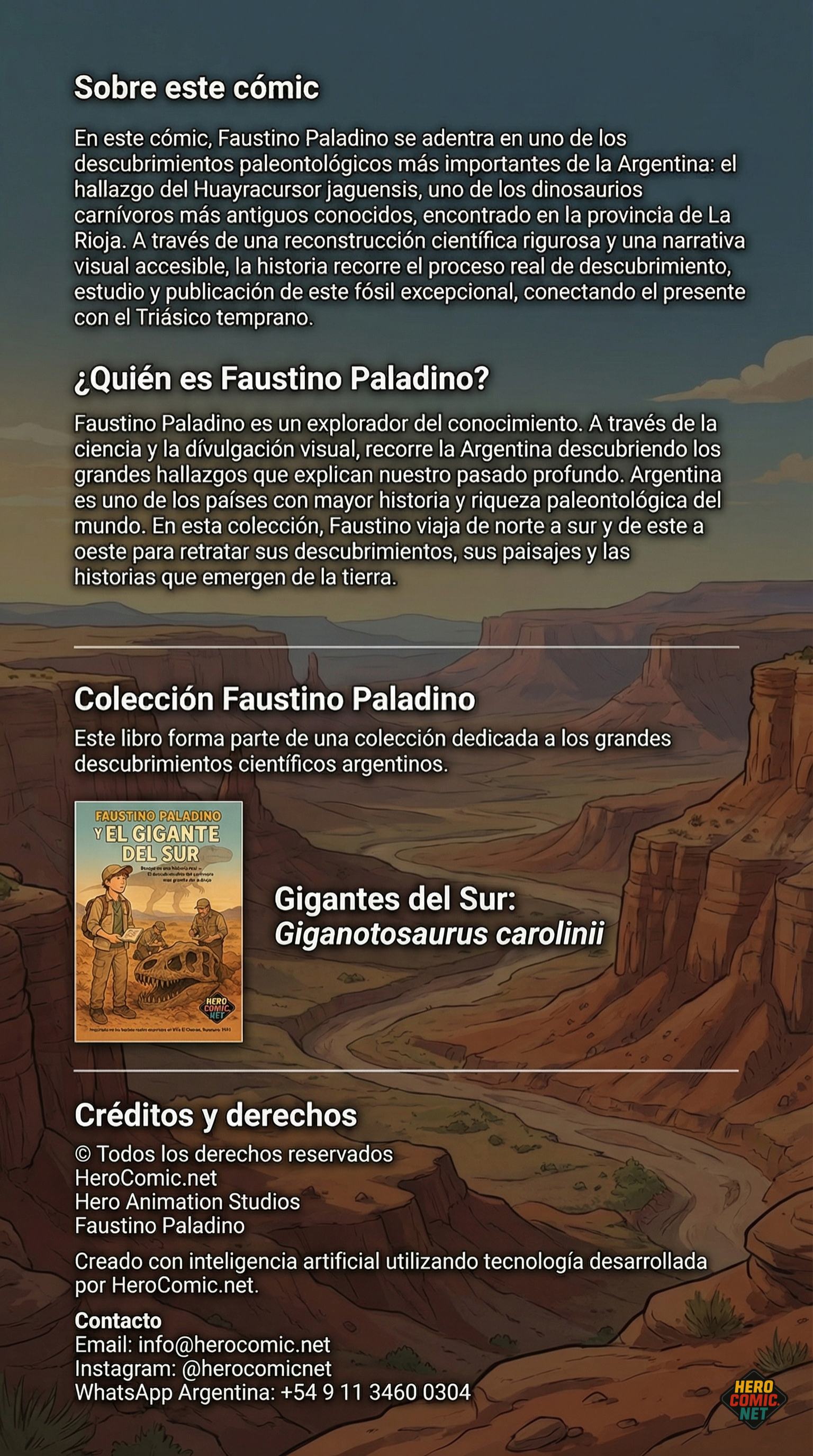 Página 19 - Sobre este cómic, créditos y colección